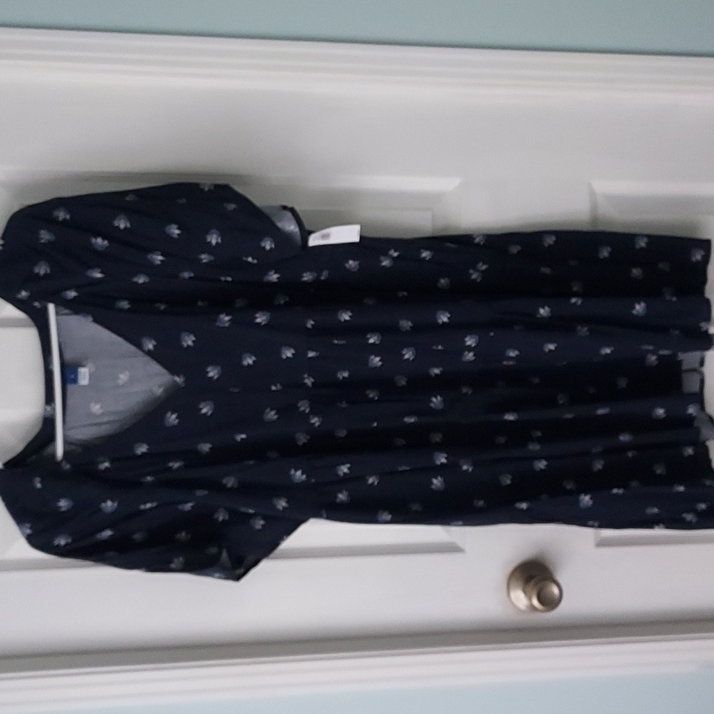 Old Navy Navy Blue Floral Dress